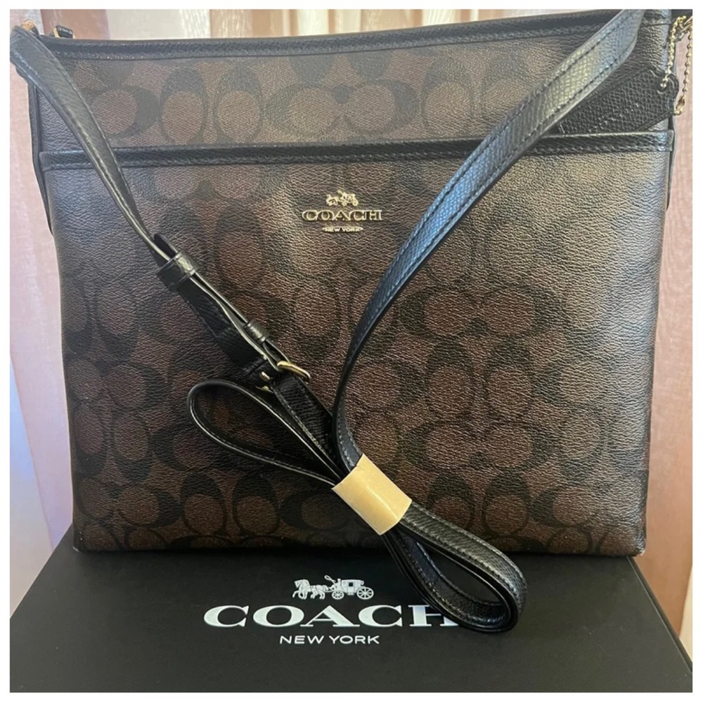 Coach signature crossbody bag, large